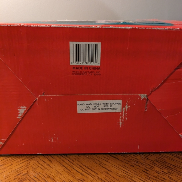 Vintage World Bazaars Inc Hand Painted Christmas Tree Pitcher Original Box - Picture 7 of 11